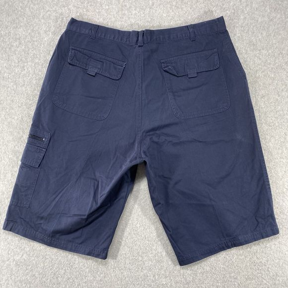 Jon Lauren Mens Shorts 38 x 12 Blue Cargo Hiking Golf Distressed Utility Pockets - Picture 6 of 11